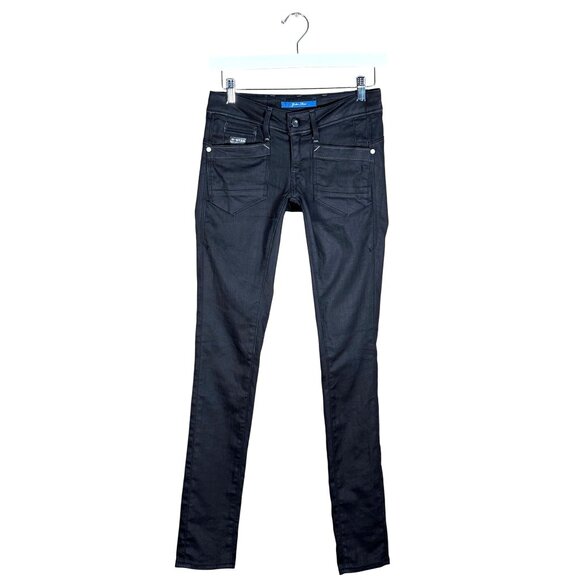 Gstar Raw Denim Women's Low Rise Coated Skinny Jeans  Black - Picture 1 of 10
